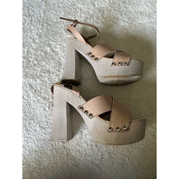 Steve Madden y2k Beige Heels Size 39/8.5 - Picture 5 of 5